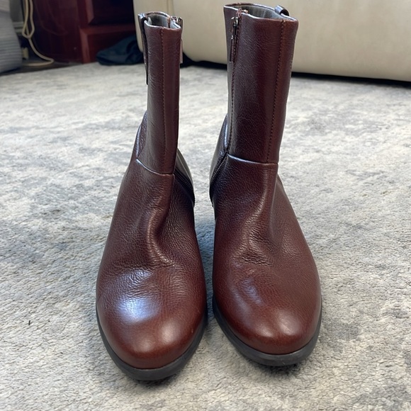 New Munro Tyler Western Ankle Boots Bootie Dark Rust Brown Sz 7.5 Narrow - Picture 4 of 14